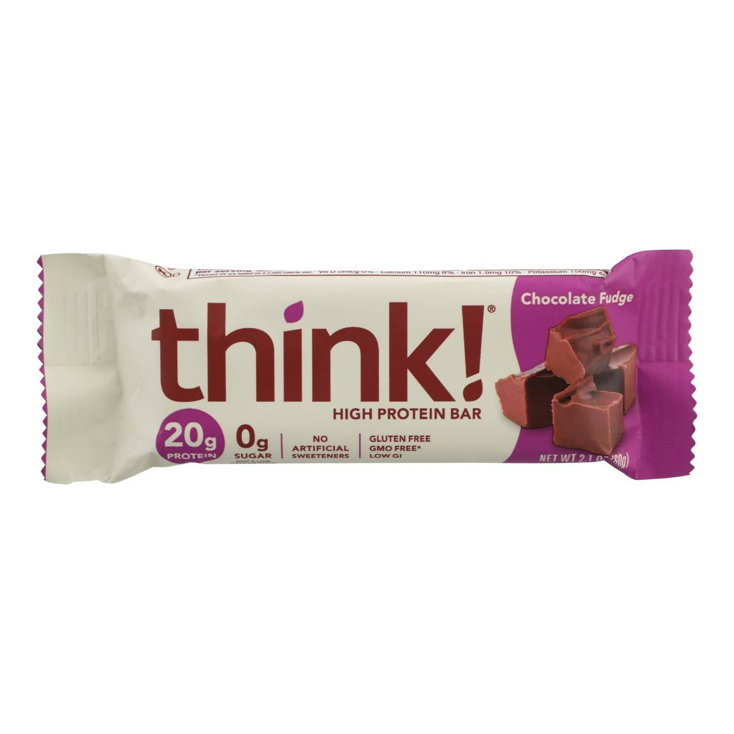 Buy Think Products Thin Bar - Chocolate Fudge - Case Of 10 - 2.1 Oz  at OnlyNaturals.us