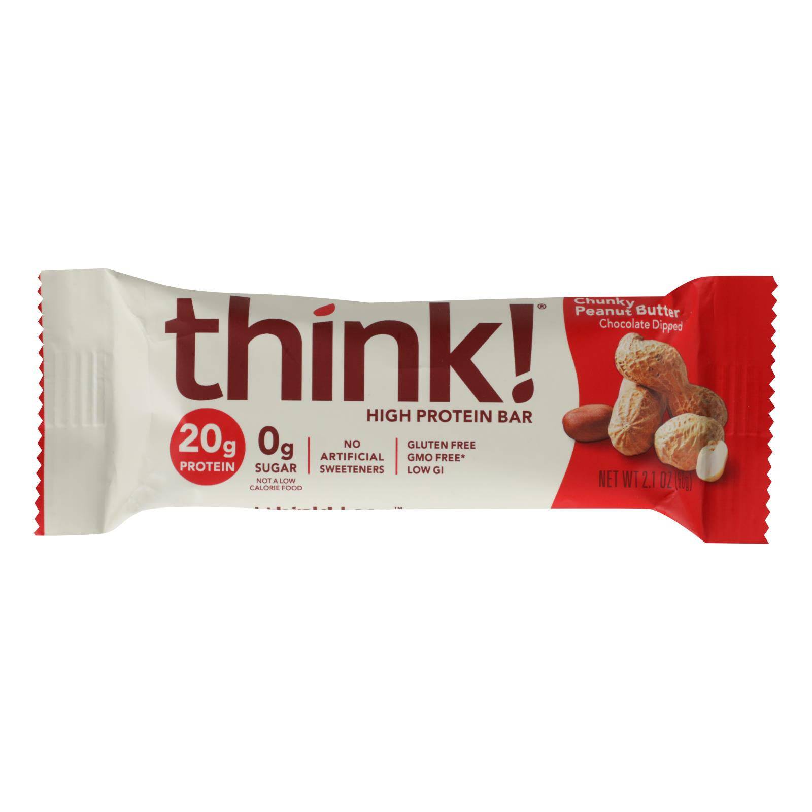 Buy Think Products Thin Bar - Chunky Peanut Butter - Case Of 10 - 2.1 Oz  at OnlyNaturals.us