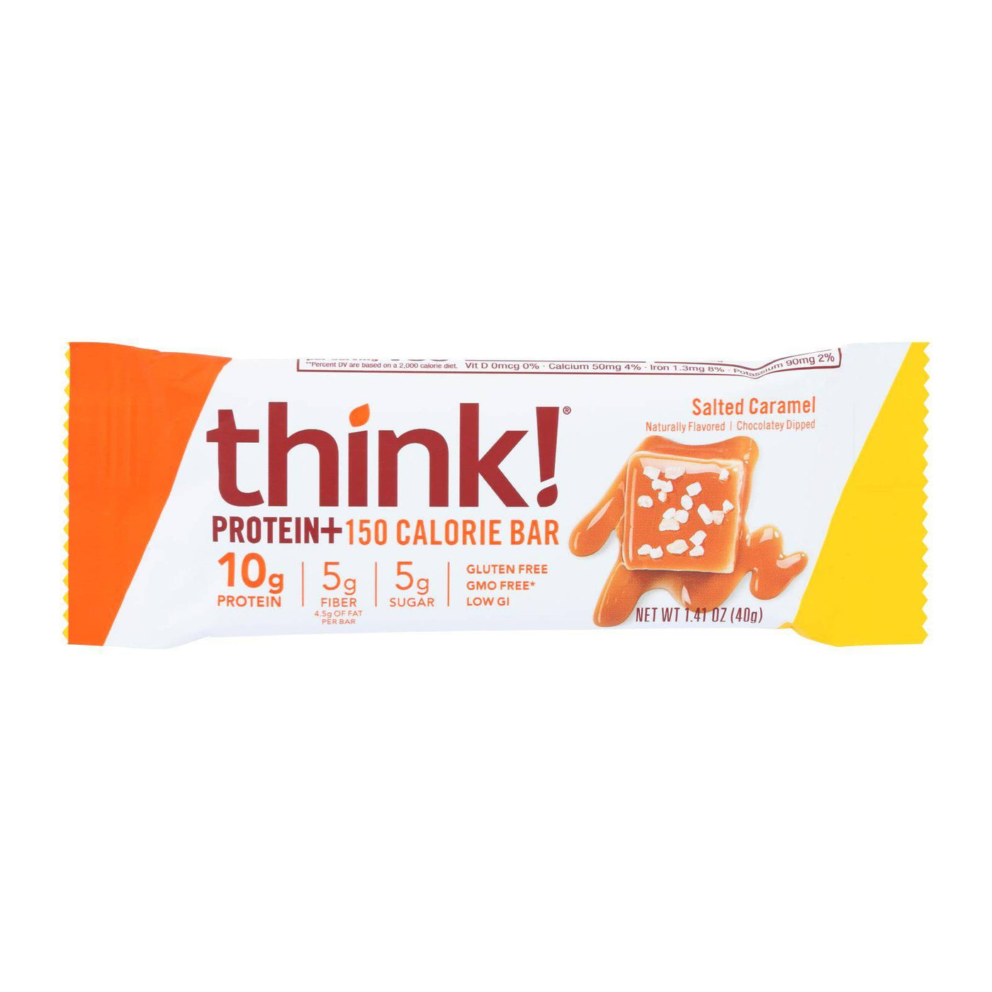 Buy Think Products Thinkthin Bar - Lean Protein Fiber - Caramel - 1.41 Oz - 1 Case  at OnlyNaturals.us