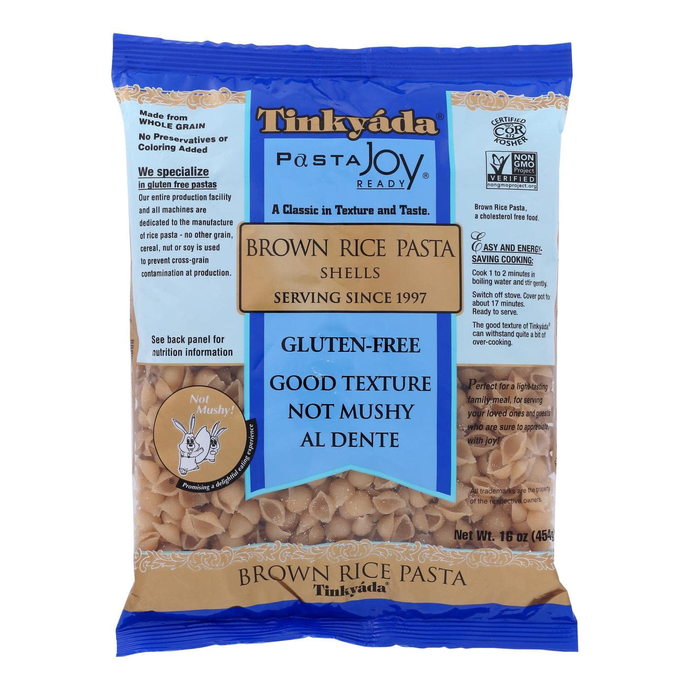 Buy Tinkyada Brown Rice Pasta - Shells - Case Of 12 - 16 Oz  at OnlyNaturals.us