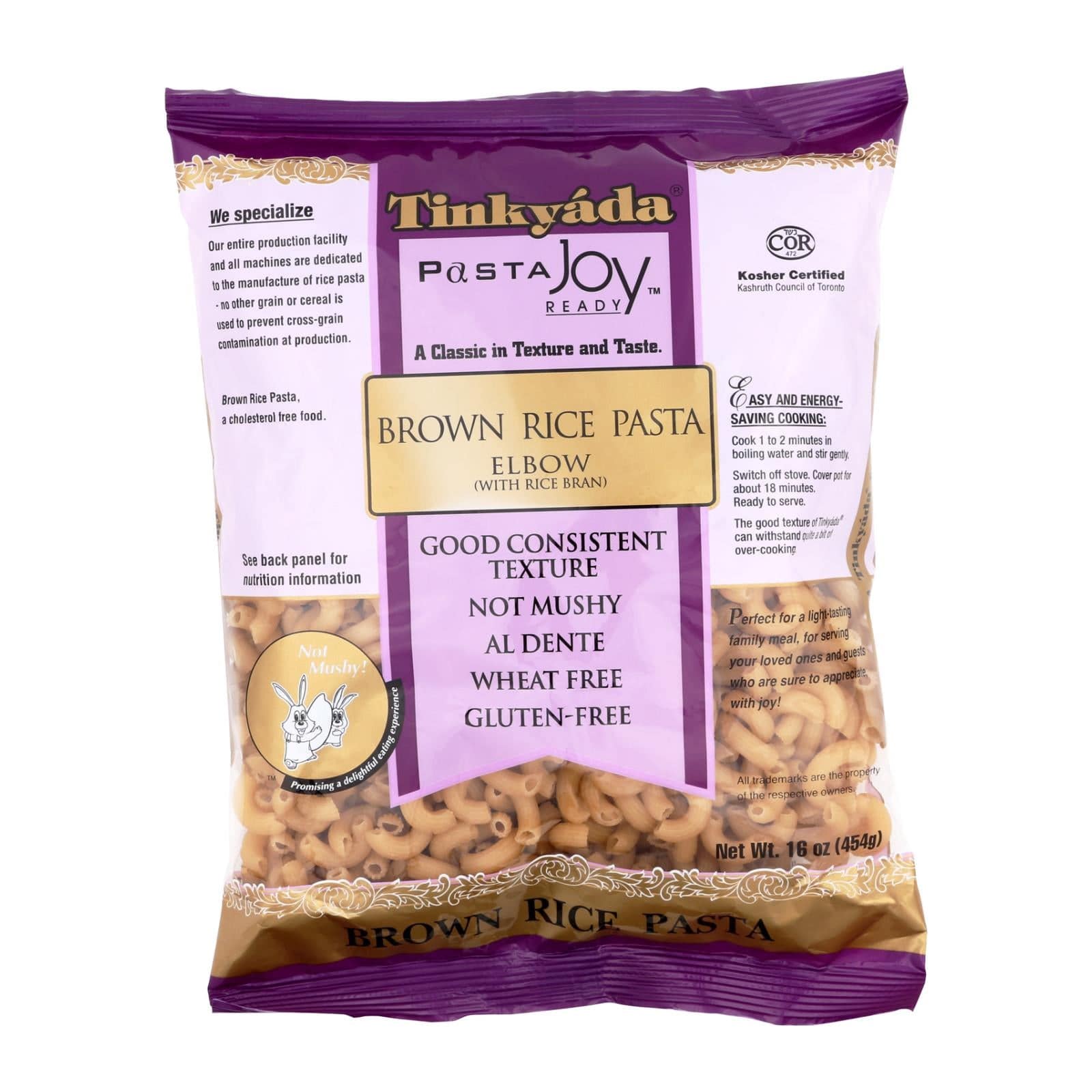 Tinkyada Brown Rice Elbows - Case Of 12 - 16 Oz | OnlyNaturals.us