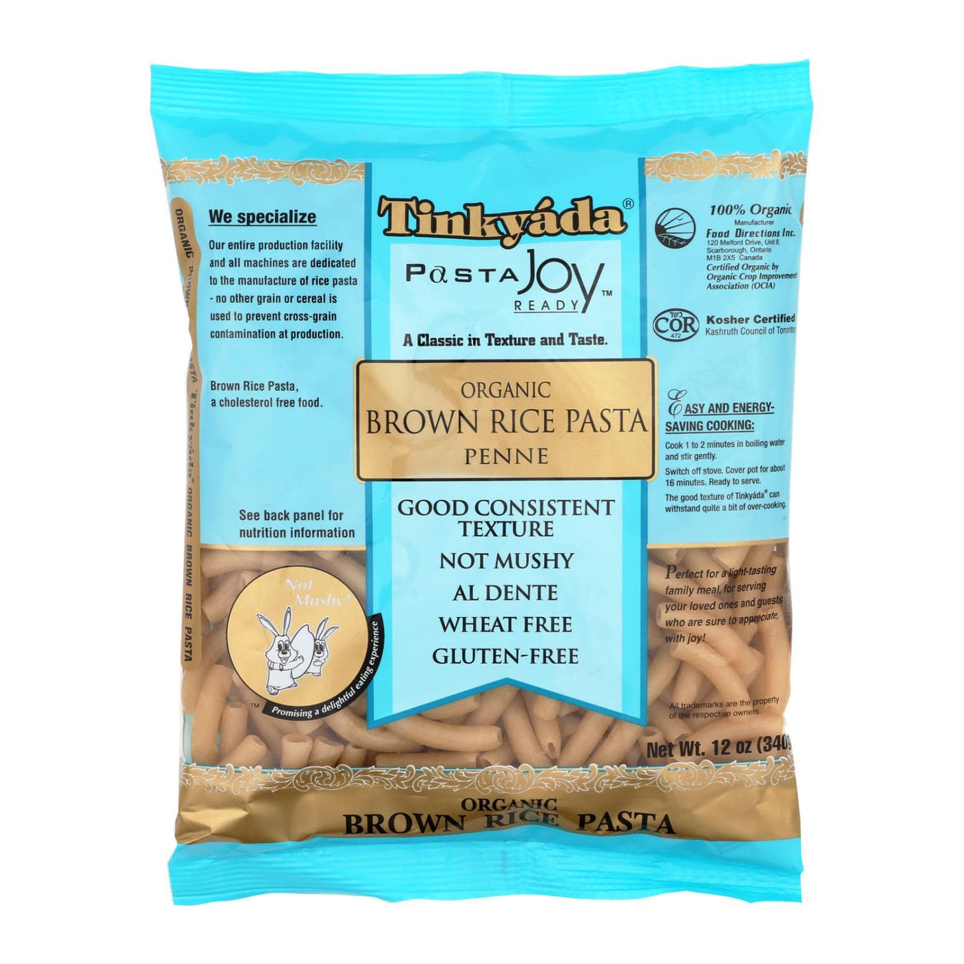 Tinkyada Organic Brown Rice Penne - Case Of 12 - 12 Oz | OnlyNaturals.us