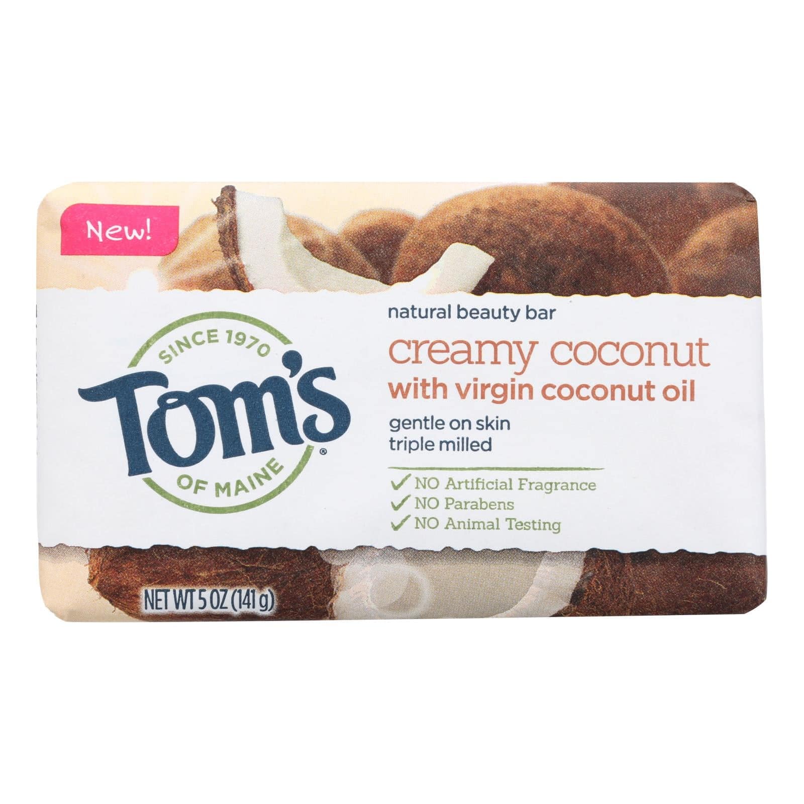 Buy Tom's Of Maine Beauty Bar - Coconut - Case Of 6 - 5 Oz  at OnlyNaturals.us