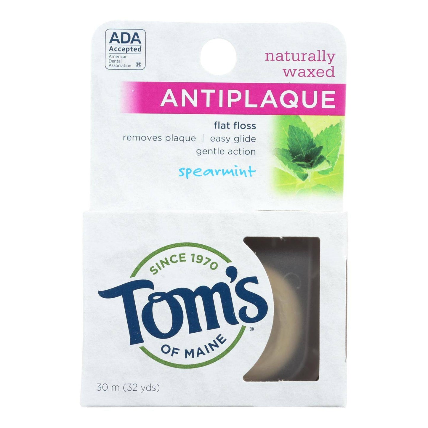 Buy Tom's Of Maine Antiplaque Flat Floss Waxed Spearmint - 32 Yards - Case Of 6  at OnlyNaturals.us