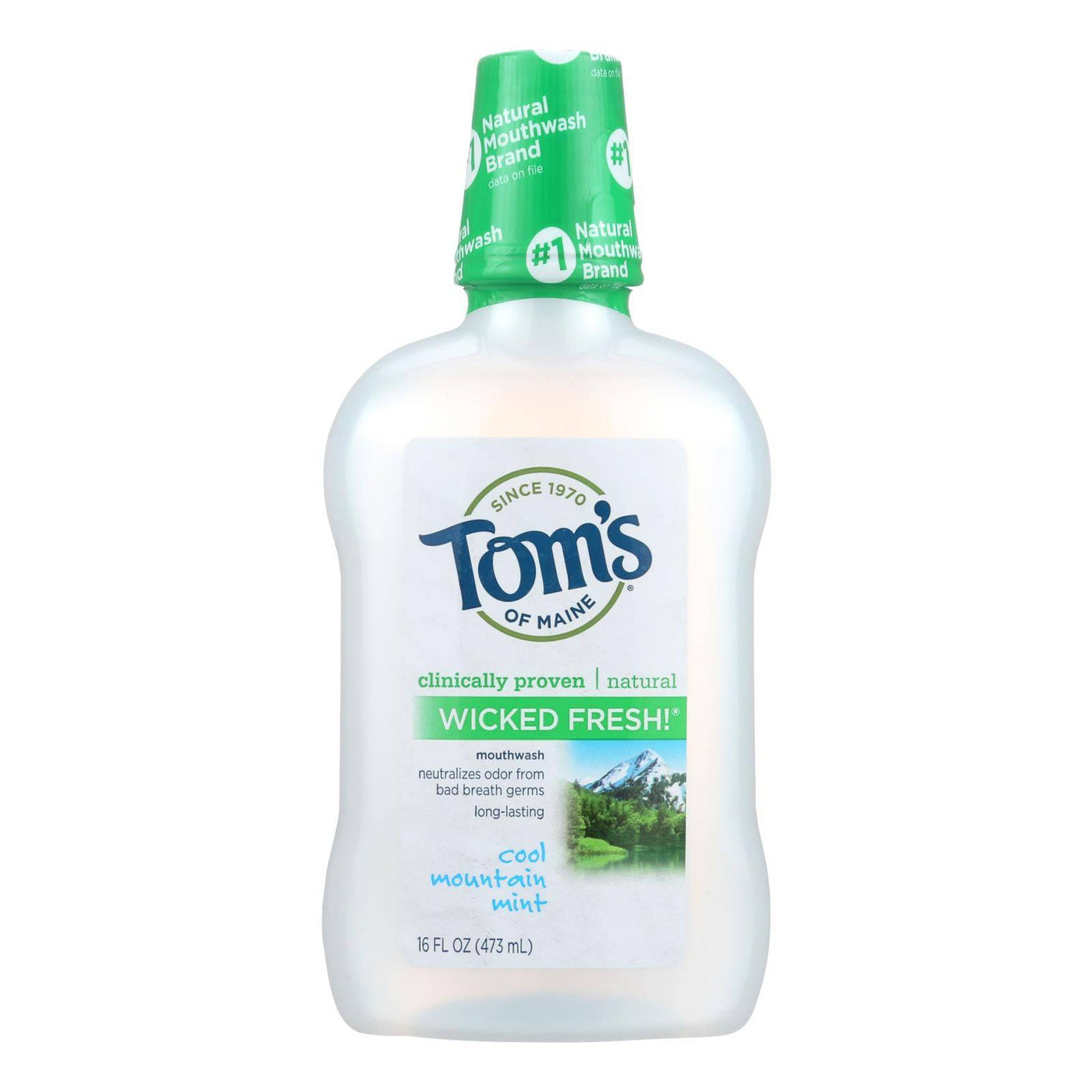 Buy Tom's Of Maine Cool Mountain Mint Mouthwash - 16 Oz  at OnlyNaturals.us
