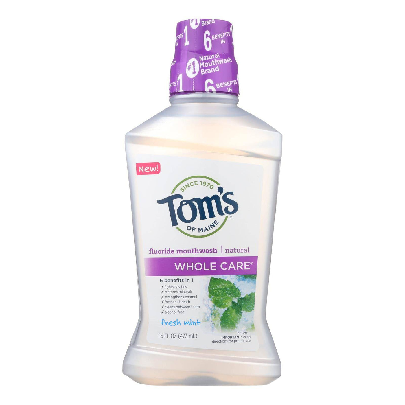 Tom's Of Maine - Mouthwash Fresh Mint Whlc - 1 Each - 16 Fz | OnlyNaturals.us