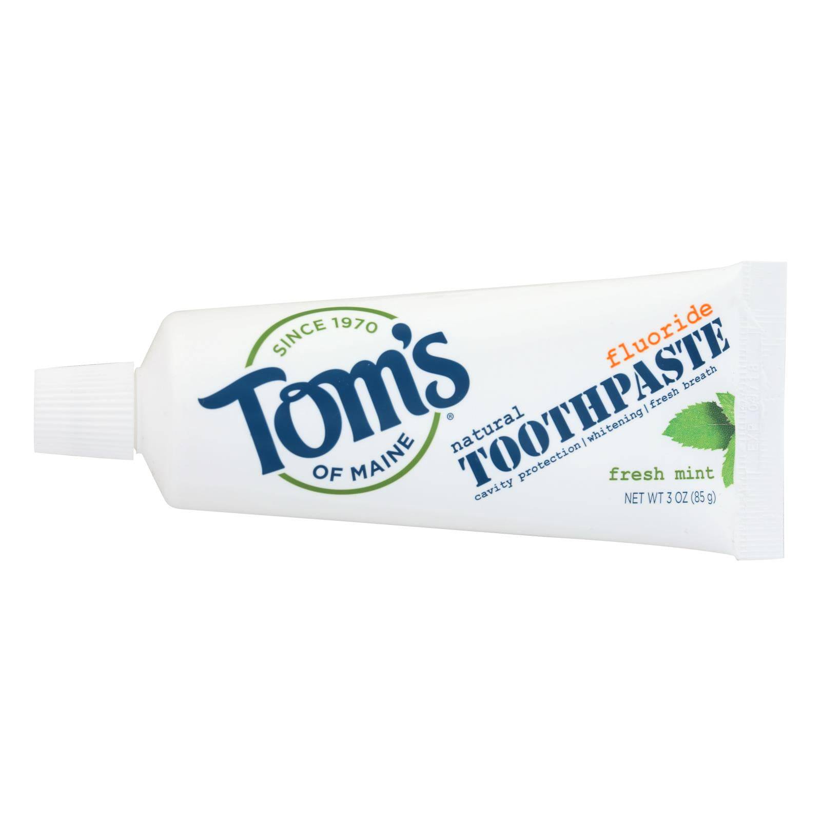 Tom's Of Maine Travel Natural Toothpaste - Fresh Mint Fluoride - Case Of 24 - 3 Oz. | OnlyNaturals.us