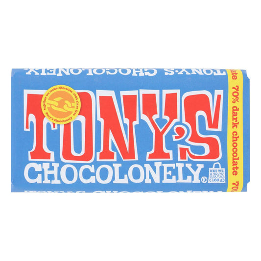 Tony's Chocolonely - Bar Chocolate Xtra Dark 70% - Case Of 15 - 6.35 Oz | OnlyNaturals.us