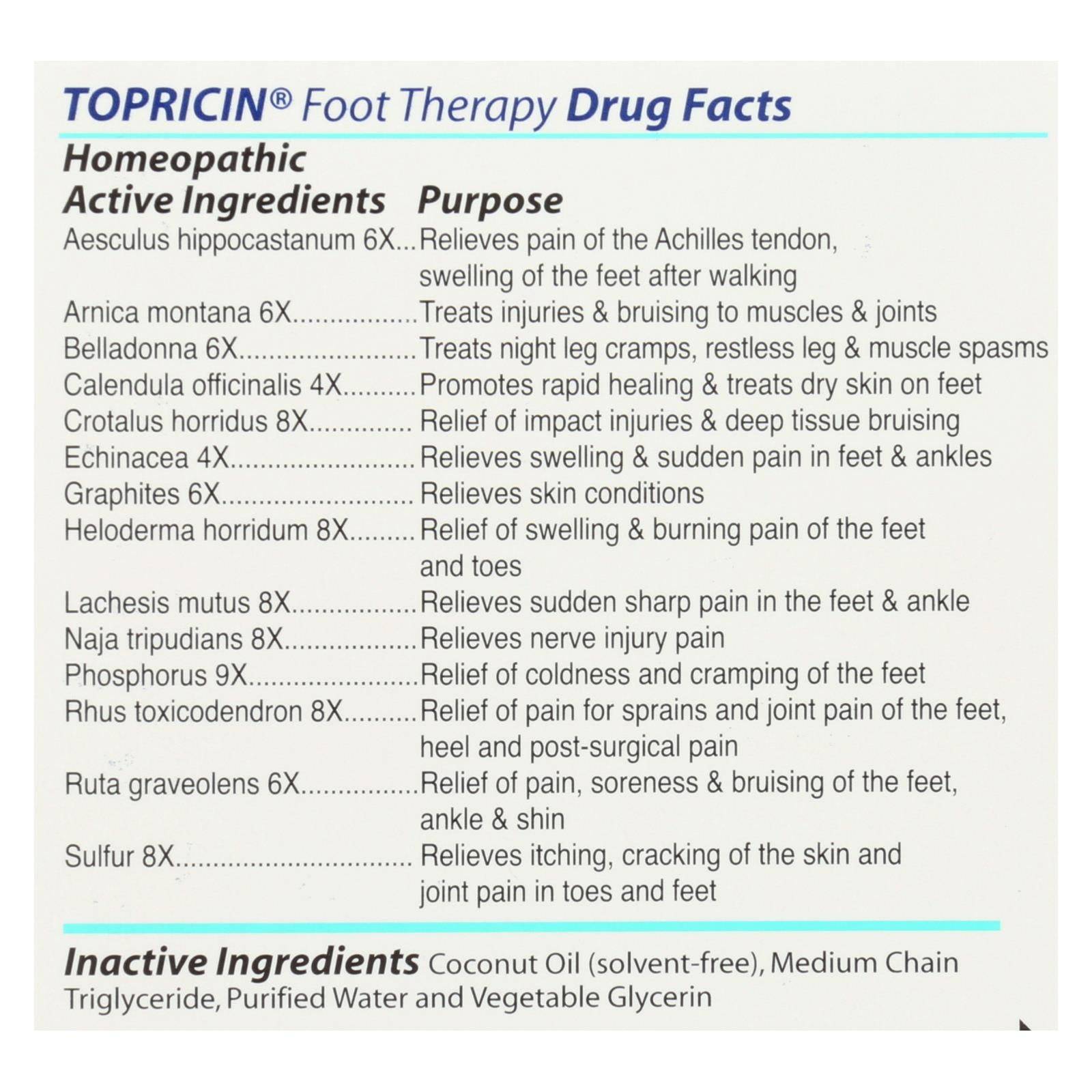 Buy Topricin Foot Therapy - 4 Oz  at OnlyNaturals.us