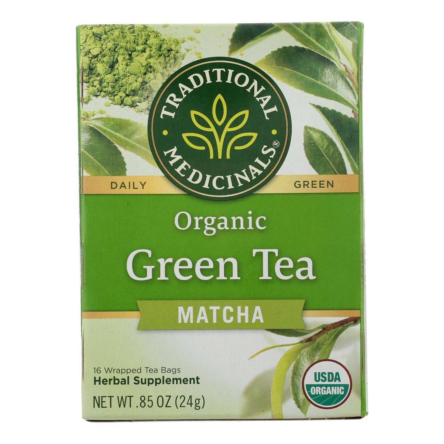Traditional Medicinals - Green Tea Mtcha W-rce - Case Of 6 - 16 Bag | OnlyNaturals.us