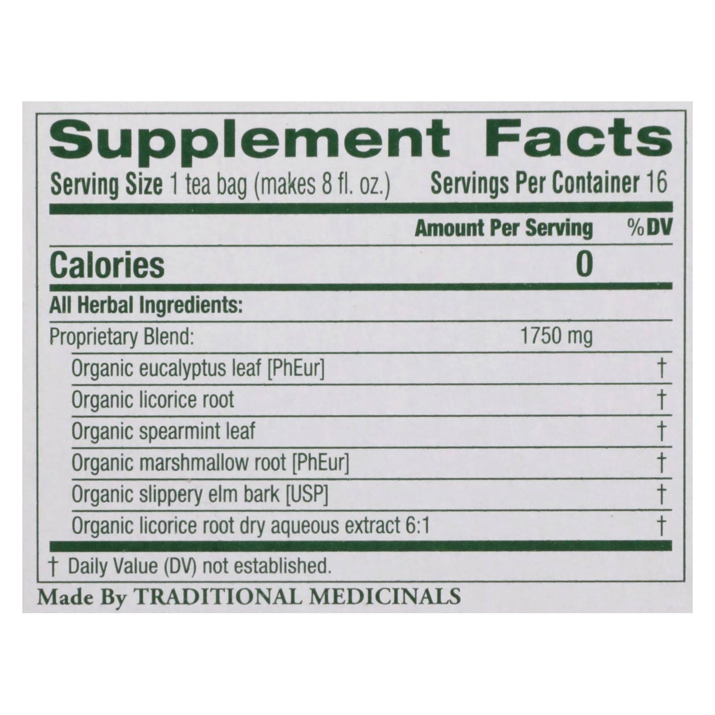 Traditional Medicinals - Herbal Tea Thrt Ct Eclyp - Case Of 6 - 16 Bag | OnlyNaturals.us