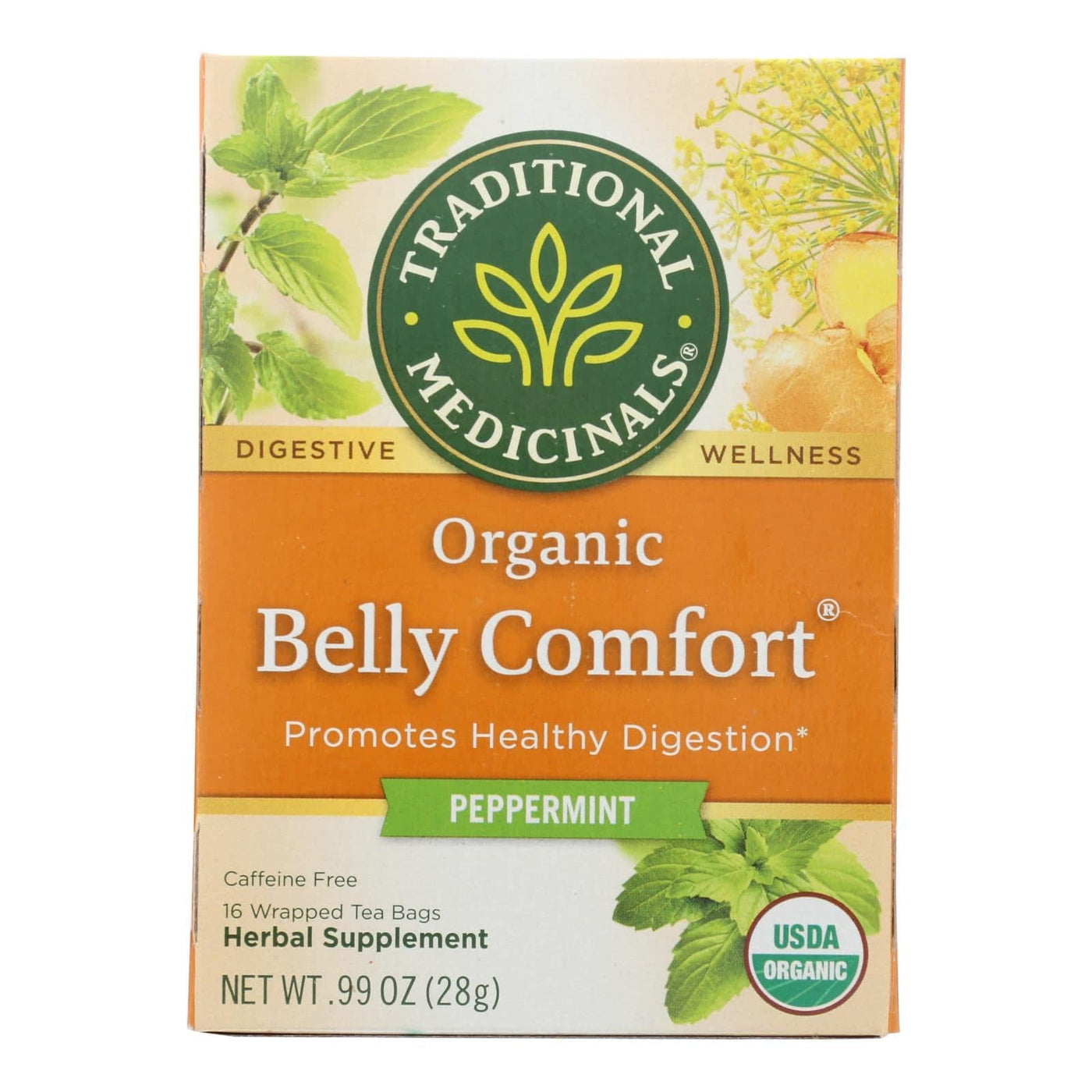 Buy Traditional Medicinals Belly Comfort Peppermint - Caffeine Free - Case Of 6 - 16 Bags  at OnlyNaturals.us