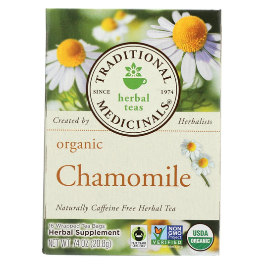 Buy Traditional Medicinals Organic Chamomile Herbal Tea - Caffeine Free - Case Of 6 - 16 Bags  at OnlyNaturals.us