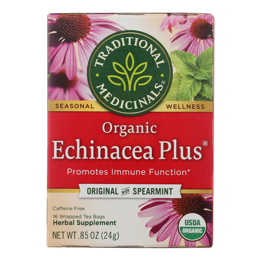 Buy Traditional Medicinals Organic Echinacea Plus Herbal Tea - 16 Tea Bags - Case Of 6  at OnlyNaturals.us