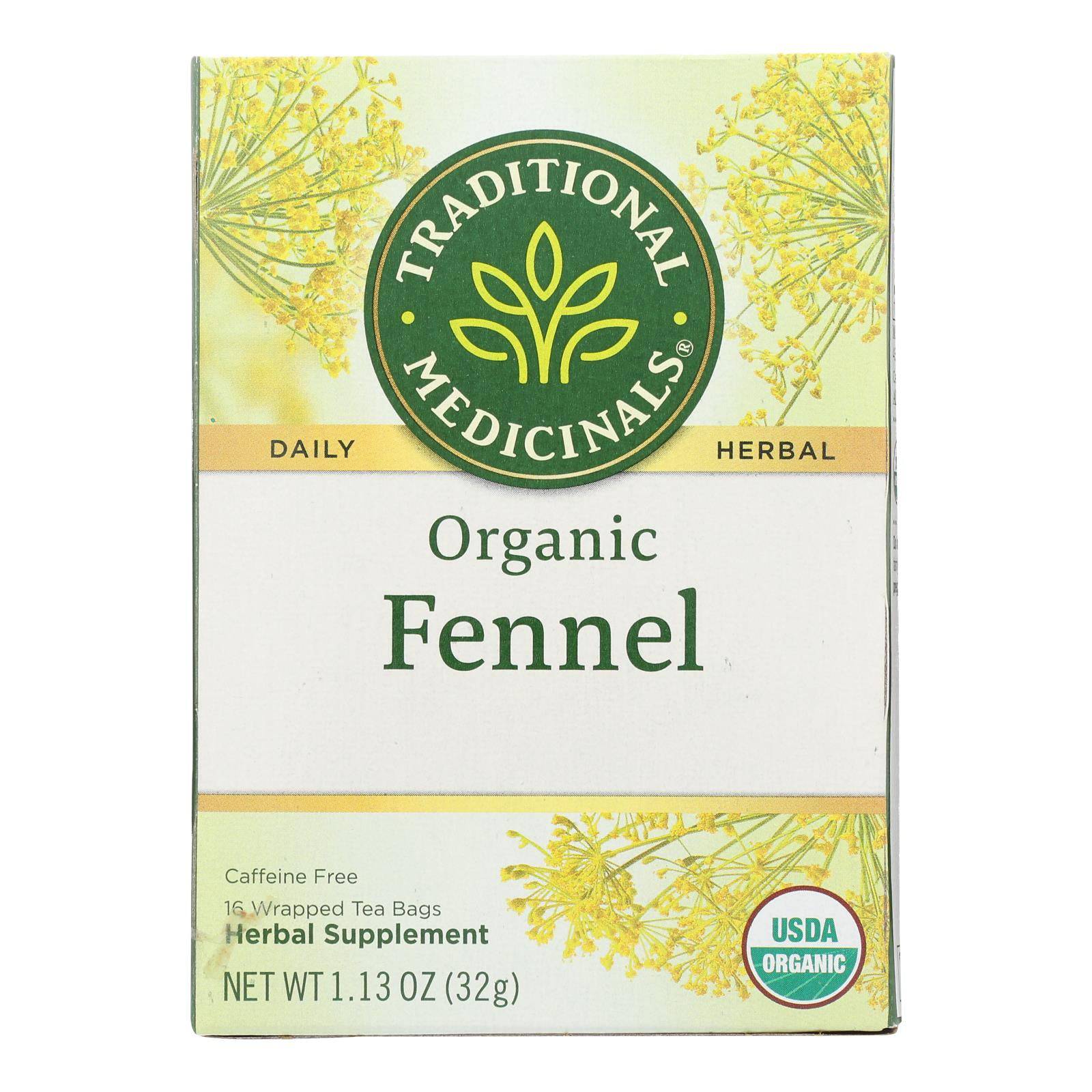 Traditional Medicinals Organic Herbal Tea - Fennel - Case Of 6 - 16 Bags | OnlyNaturals.us