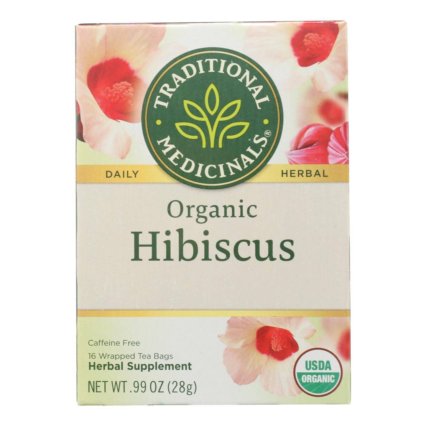 Traditional Medicinals Organic Herbal Tea - Hibiscus - Case Of 6 - 16 Bags | OnlyNaturals.us