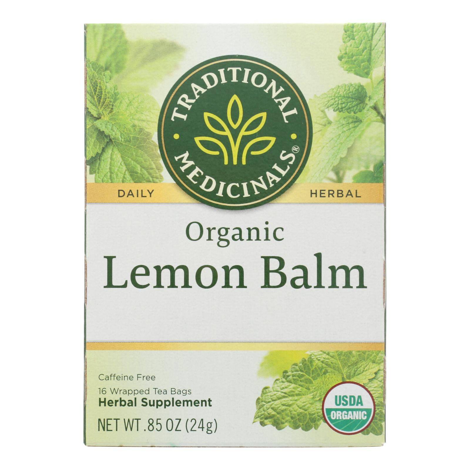 Traditional Medicinals Organic Herbal Tea - Lemon Balm Lemon Bal Og2 - Case Of 6 - 16 Bags | OnlyNaturals.us