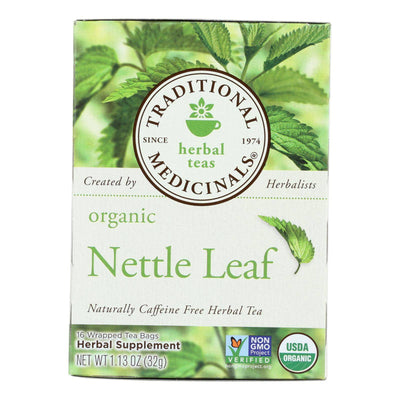 Traditional Medicinals Organic Nettle Leaf Herbal Tea - 16 Tea Bags - Case Of 6 | OnlyNaturals.us