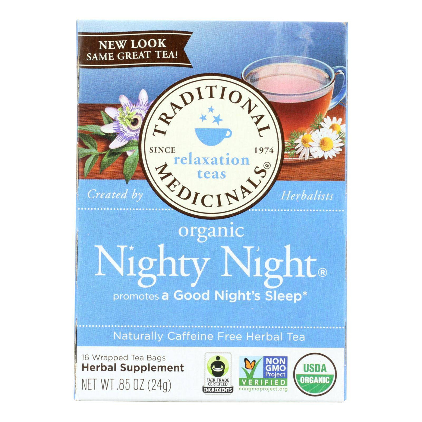Buy Traditional Medicinals Organic Nighty Night Herbal Tea - 16 Tea Bags - Case Of 6  at OnlyNaturals.us