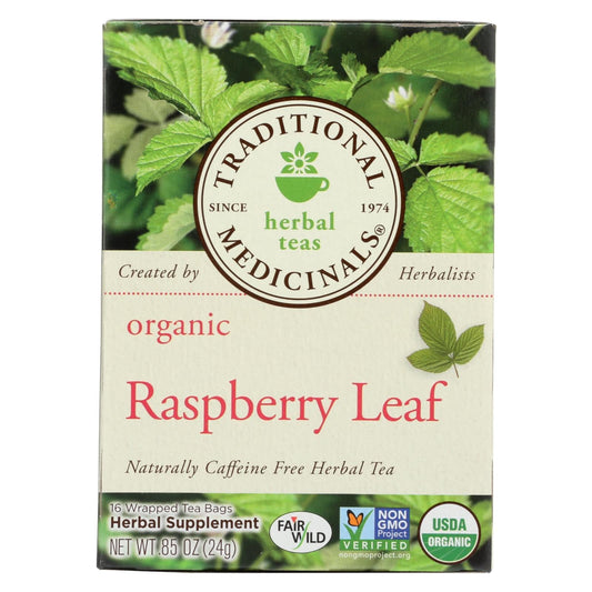 Buy Traditional Medicinals Organic Raspberry Leaf Herbal Tea - 16 Tea Bags - Case Of 6  at OnlyNaturals.us