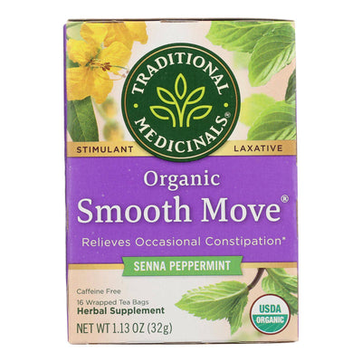 Buy Traditional Medicinals Organic Smooth Move Peppermint Herbal Tea - 16 Tea Bags - Case Of 6  at OnlyNaturals.us