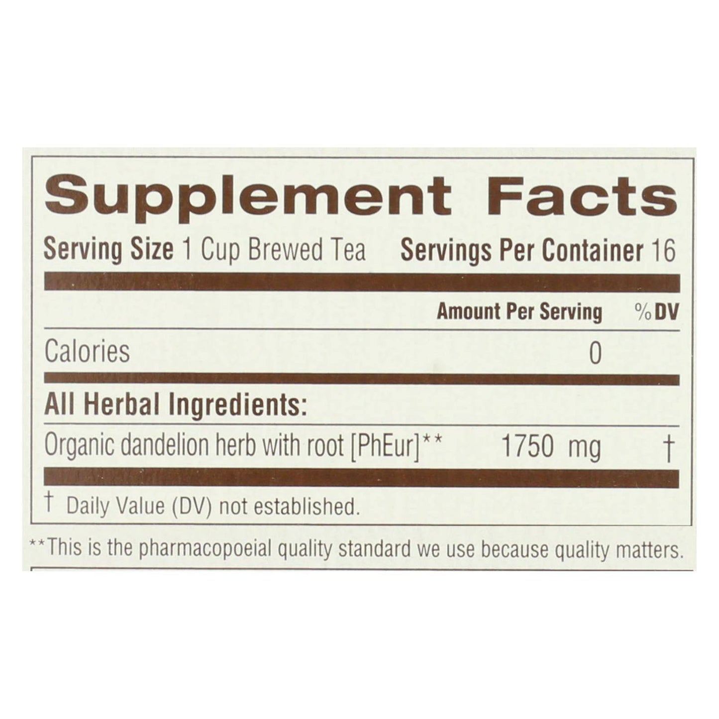 Traditional Medicinals Tea - Organc - Hrbl - Dndln Leaf Rt - 16 Ct - 1 Case | OnlyNaturals.us