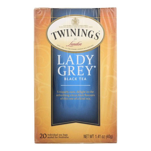 Twinings Tea Black Tea - Lady Grey - Case Of 6 - 20 Bags | OnlyNaturals.us