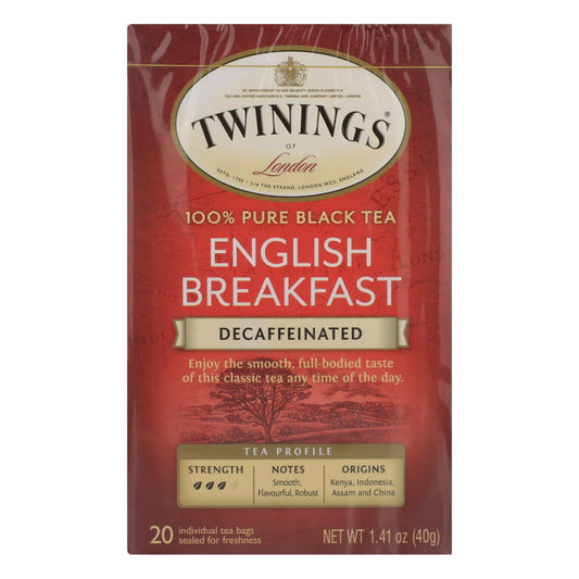 Buy Twinings Tea Breakfast Tea - English Decaffeinated - Case Of 6 - 20 Bags  at OnlyNaturals.us