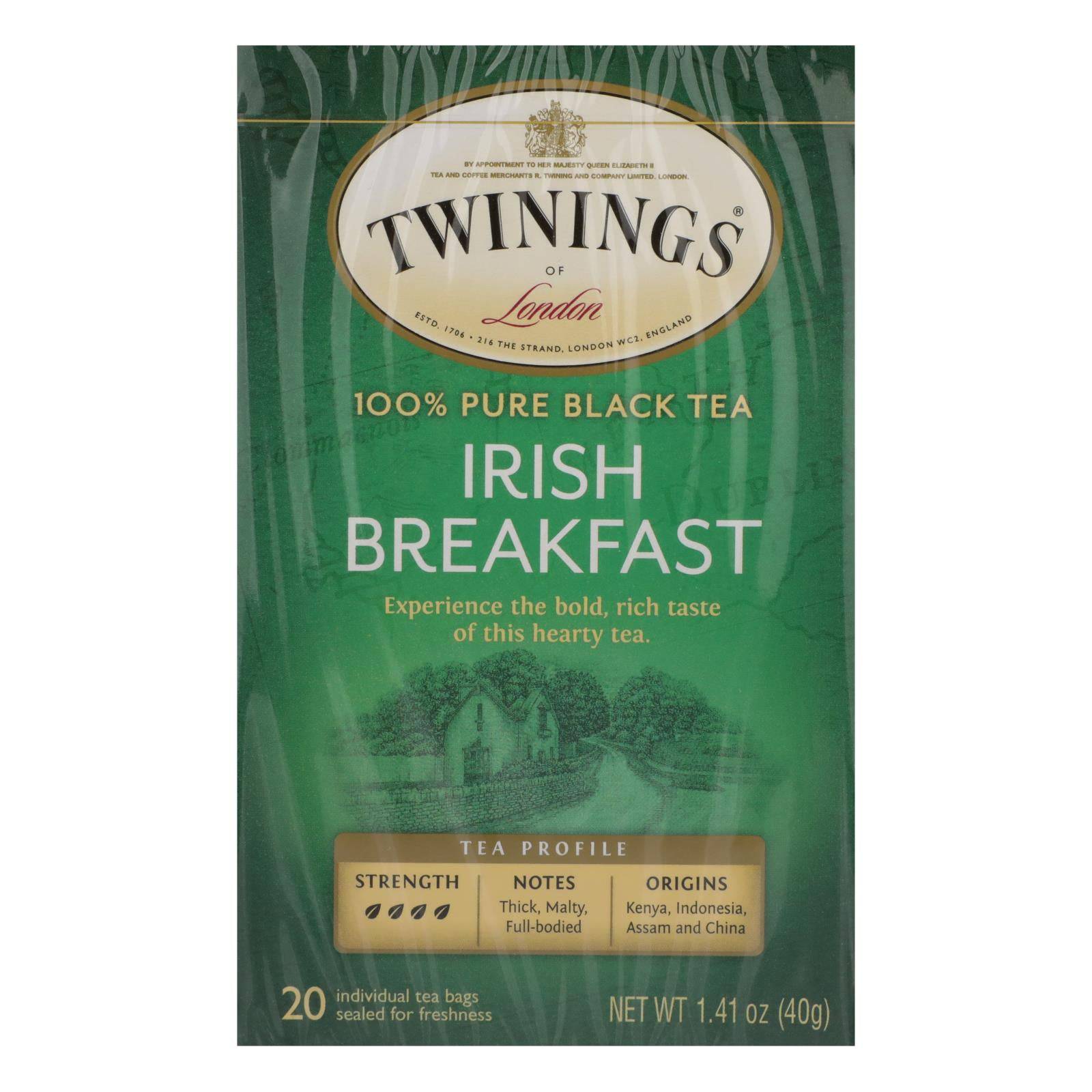 Twinings Tea Breakfast Tea - Irish - Case Of 6 - 20 Bags | OnlyNaturals.us