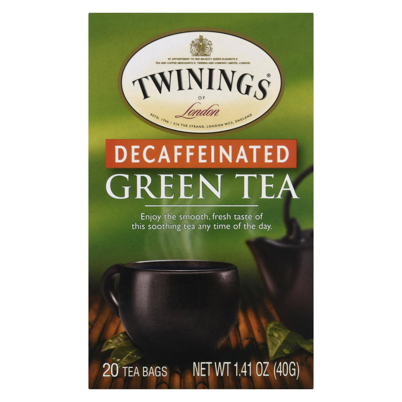 Twinings Tea Green Tea - Decaffeinated - Case Of 6 - 20 Bags | OnlyNaturals.us