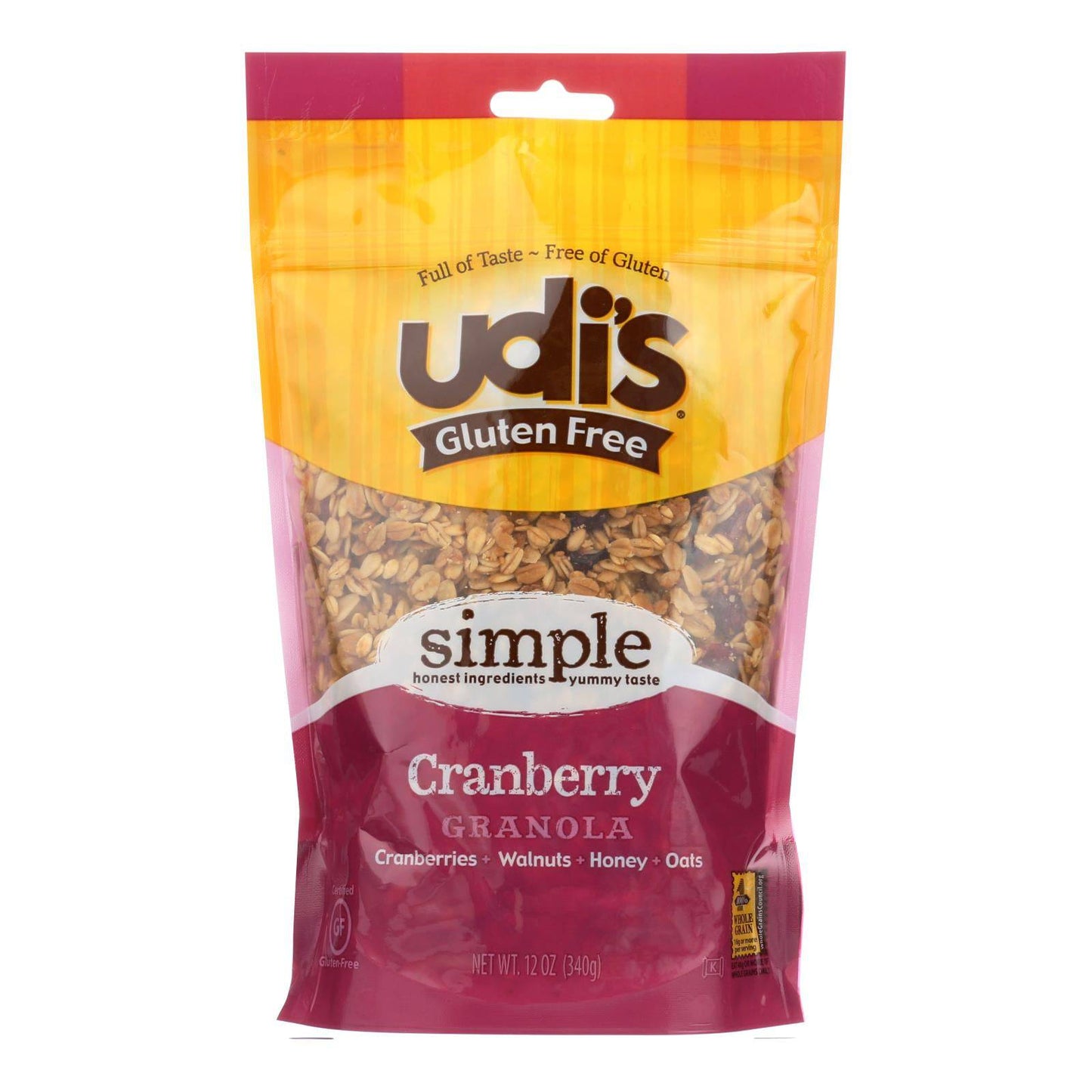 Udi's Cranberry Granola  - Case Of 6 - 11 Oz | OnlyNaturals.us