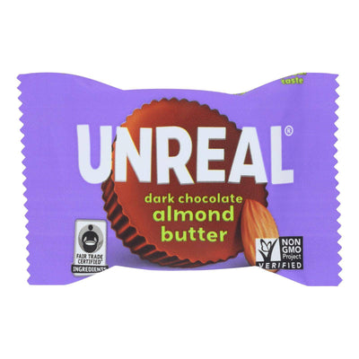 Unreal Dark Chocolate Almond Butter Cups - 40 Cups | OnlyNaturals.us