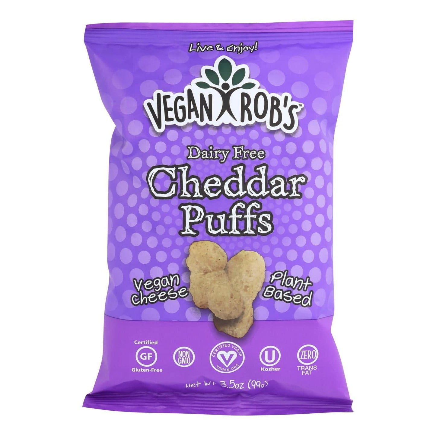 Buy Vegan Rob's Dairy Free Puffs - Cheddar - Case Of 12 - 3.5 Oz  at OnlyNaturals.us