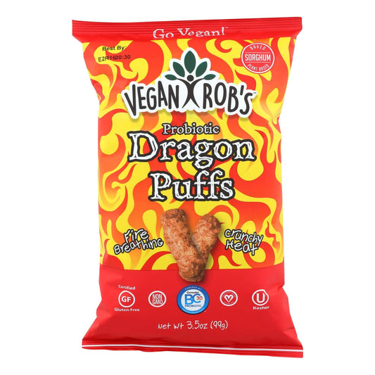 Vegan Rob's - Puffs Dragon - Case Of 12 - 3.5 Oz | OnlyNaturals.us