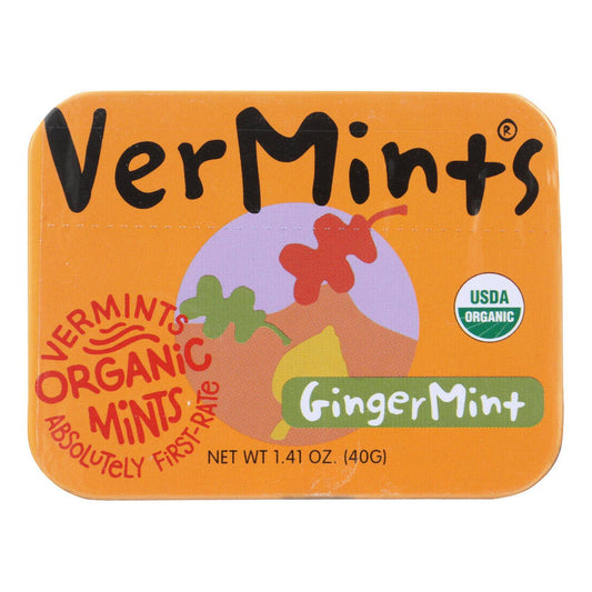 Vermints Breath Mints - All Natural - Gingermint - 1.41 Oz - Case Of 6 | OnlyNaturals.us