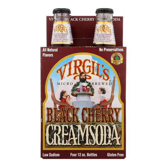 Buy Virgil's Rootbeer Cream Soda - Black Cherry - Case Of 6 - 12 Fl Oz.  at OnlyNaturals.us