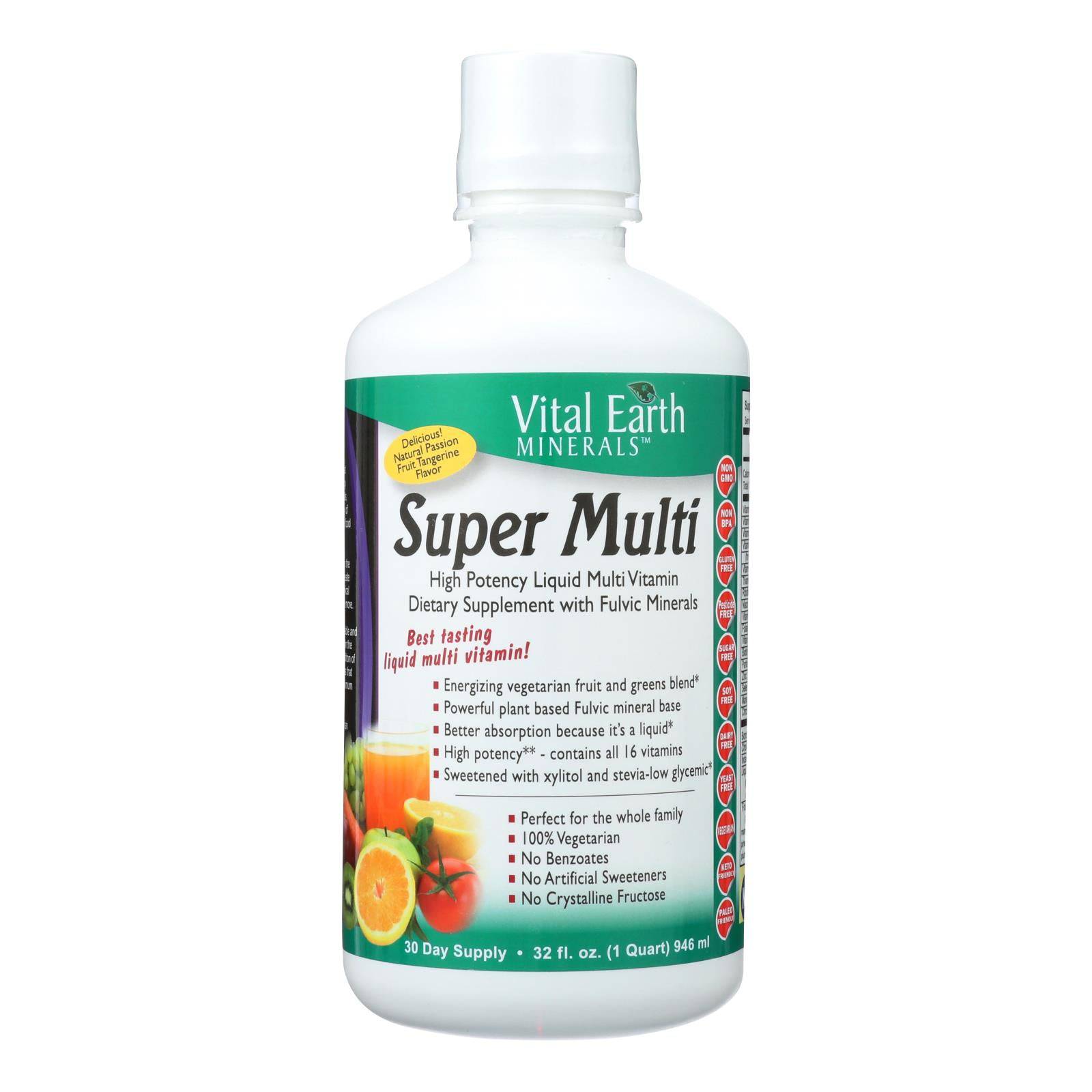 Vital Earth Minerals Super Multi Passion Fruit - 32 Fl Oz | OnlyNaturals.us