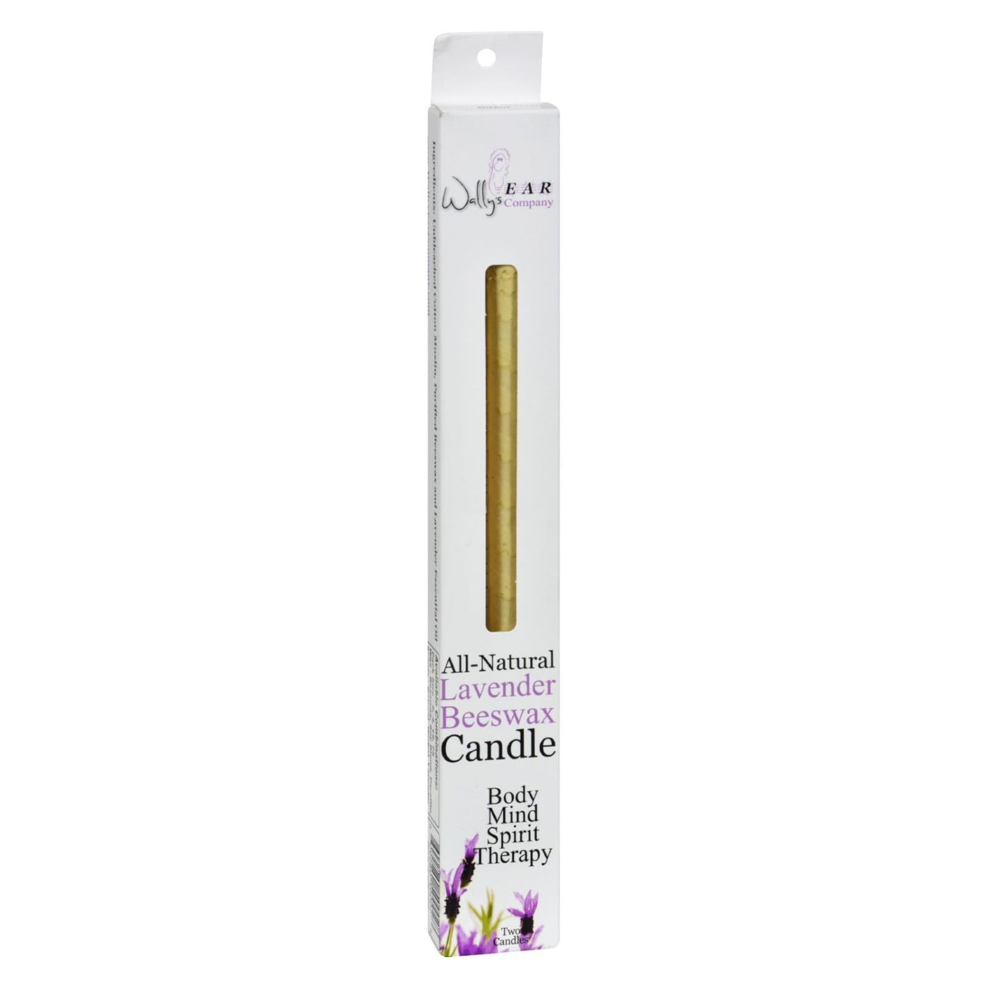Buy Wally's Natural Products Beeswax Candles - Lavender - 2 Pack  at OnlyNaturals.us
