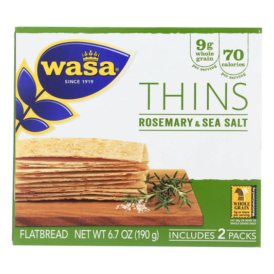 Buy Wasa Rosemary & Salt Flatbread Thins - Case Of 10 - 6.7 Oz  at OnlyNaturals.us