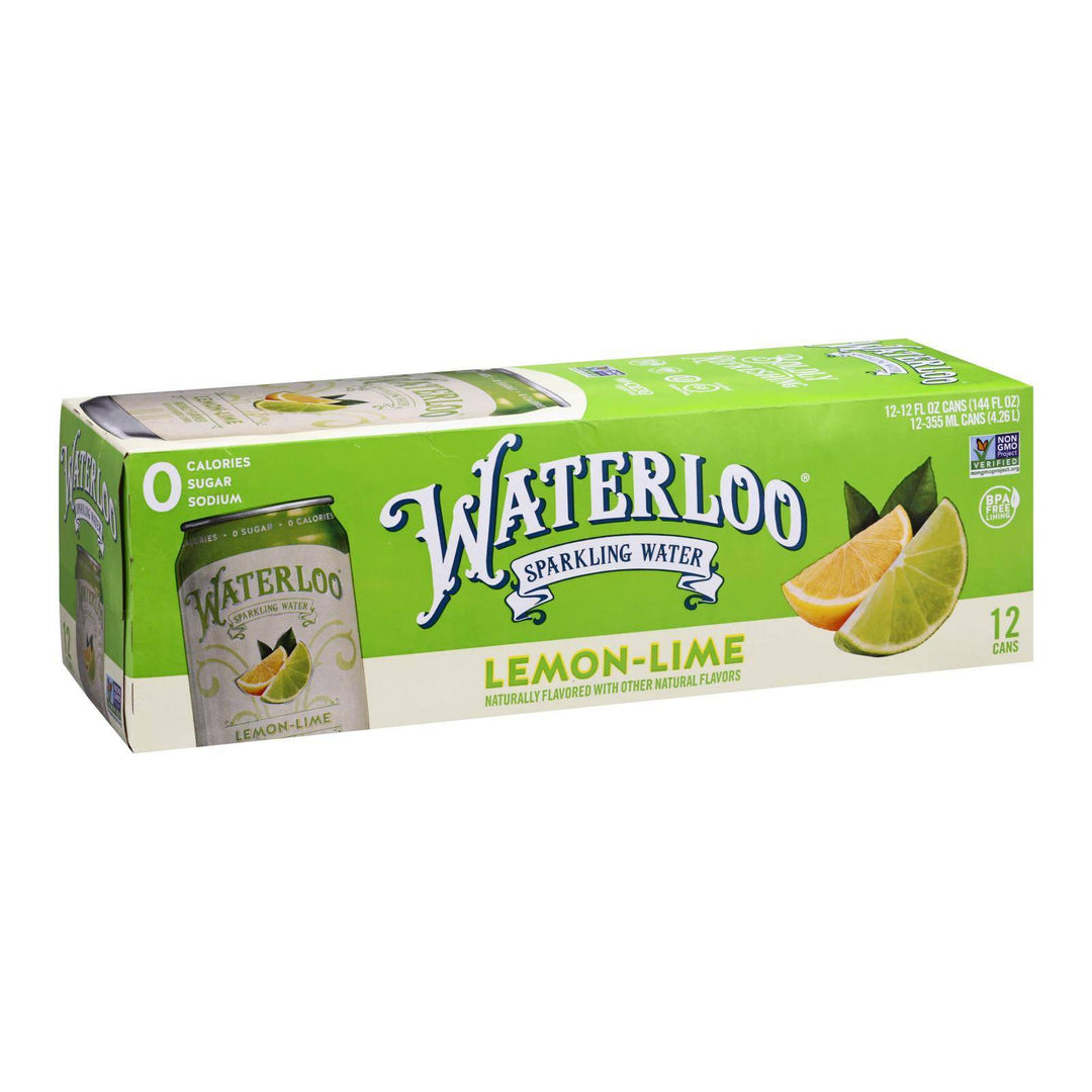 Waterloo's Lime Sparkling Water  - Case Of 2 - 12-12 Fz | OnlyNaturals.us