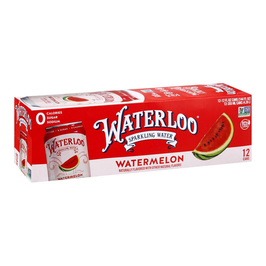 Waterloo's Watermelon Sparkling Water  - Case Of 2 - 12-12 Fz | OnlyNaturals.us