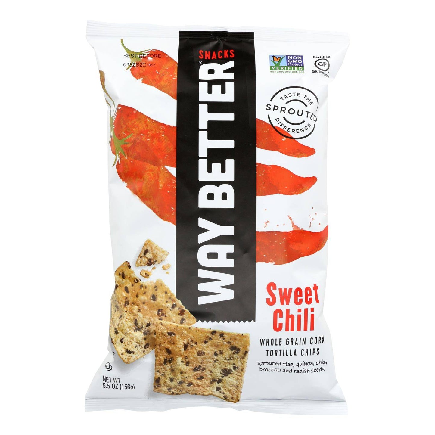 Way Better Snacks Tortilla Chips - Sweet Chili - Case Of 12 - 5.5 Oz. | OnlyNaturals.us