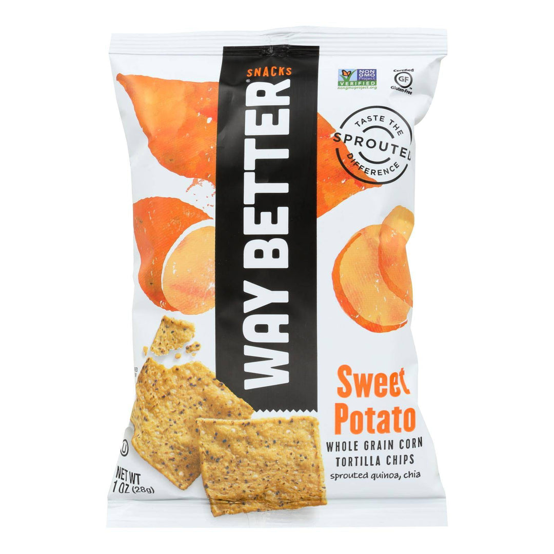 Way Better Snacks Tortilla Chips - Sweet Potato - Case Of 12 - 1 Oz. | OnlyNaturals.us