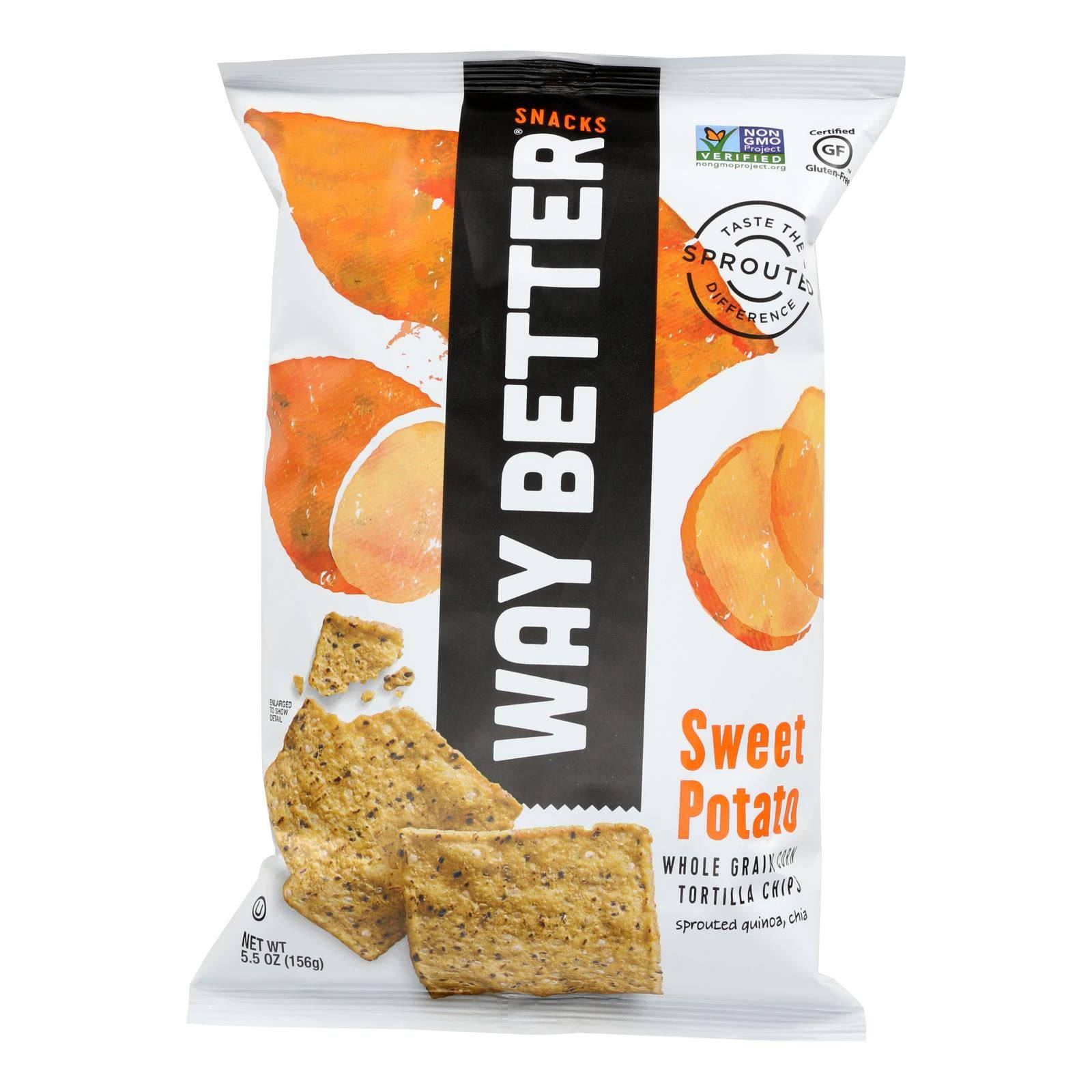 Way Better Snacks Tortilla Chips - Sweet Potato - Case Of 12 - 5.5 Oz. | OnlyNaturals.us