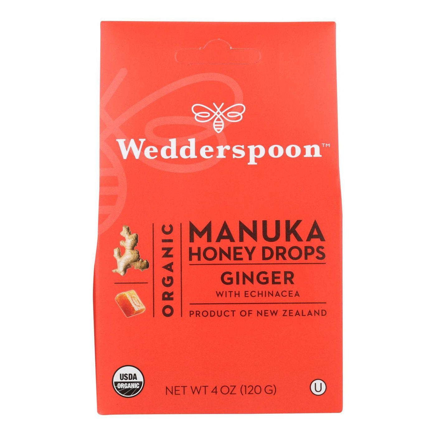 Buy Wedderspoon Drops - Organic - Manuka - 15+ - Ginger - 4 Oz  at OnlyNaturals.us