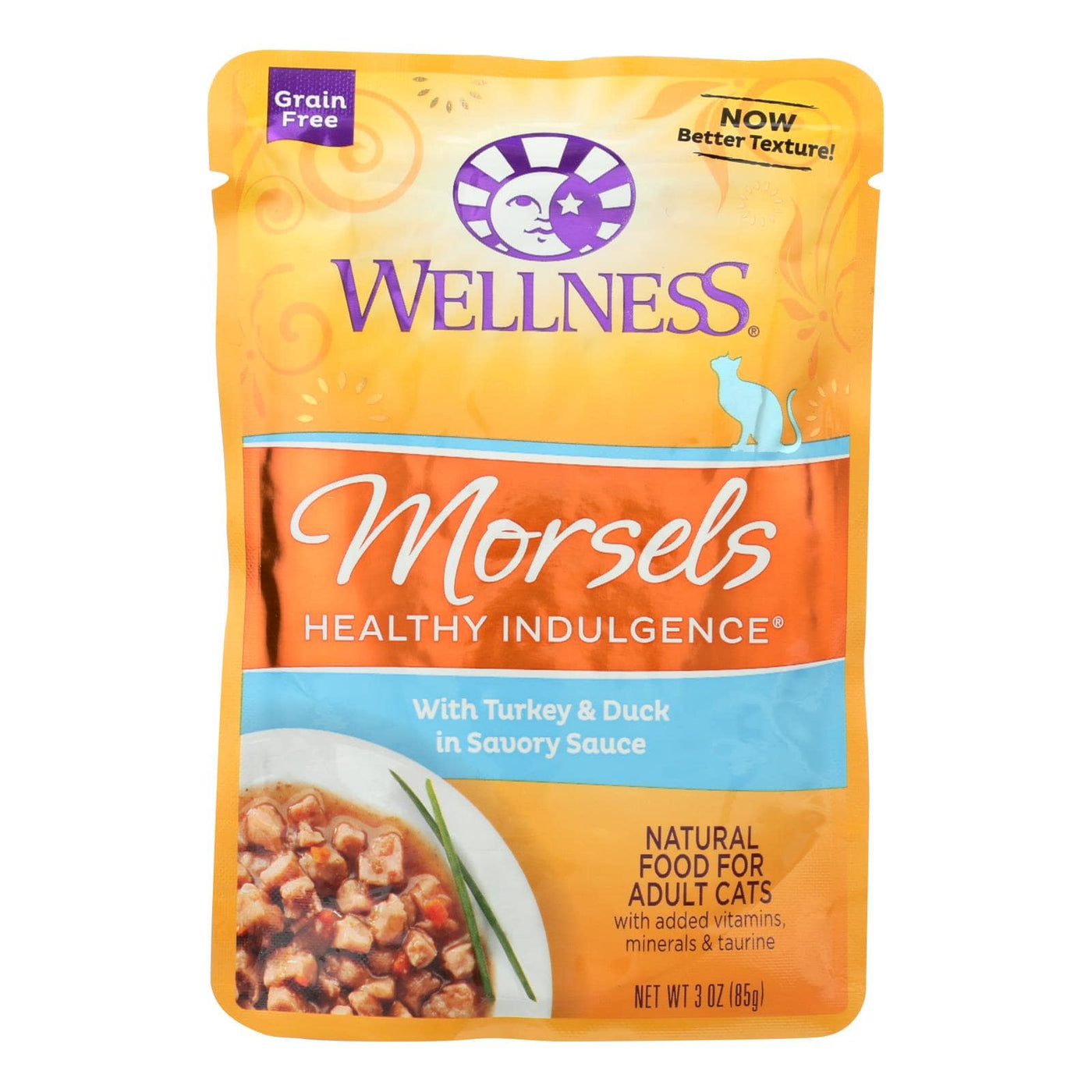 Buy Wellness Pet Products Cat Food - Morsels With Turkey And Duck In Savory Sauce - Case Of 24 - 3 Oz.  at OnlyNaturals.us