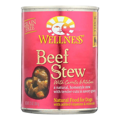 Wellness Pet Products Dog Food - Beef With Carrot And Potatoes - Case Of 12 - 12.5 Oz. | OnlyNaturals.us