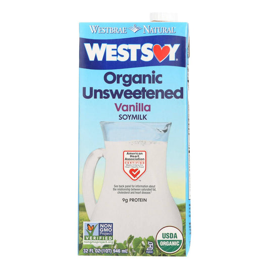 Buy Westsoy Organic Vanilla - Unsweetened - Case Of 12 - 32 Fl Oz.  at OnlyNaturals.us