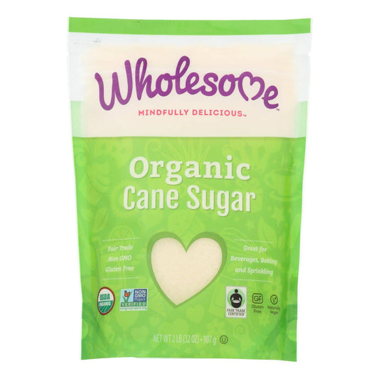 Wholesome Sweeteners Sugar - Organic - Cane - Fair Trade - 2 Lb - Case Of 12 | OnlyNaturals.us