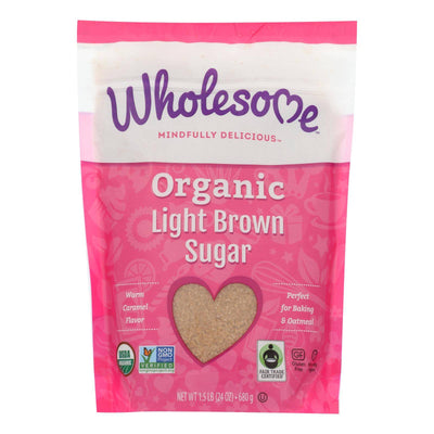 Wholesome Sweeteners Sugar - Organic - Light Brown - 24 Oz - Case Of 6 | OnlyNaturals.us